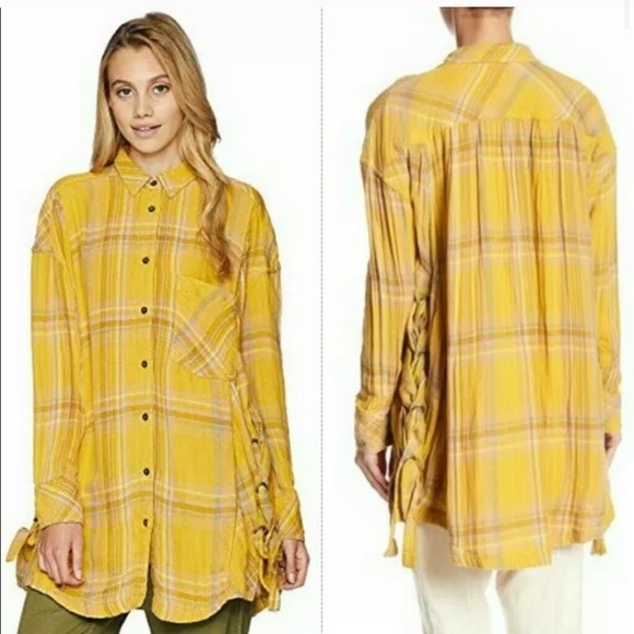 Free People • Plaid Tie Side Top - Picture 2 of 8